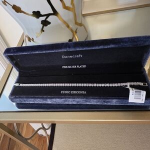 Danecraft Silver Plated Cubic Zirconia Bracelet